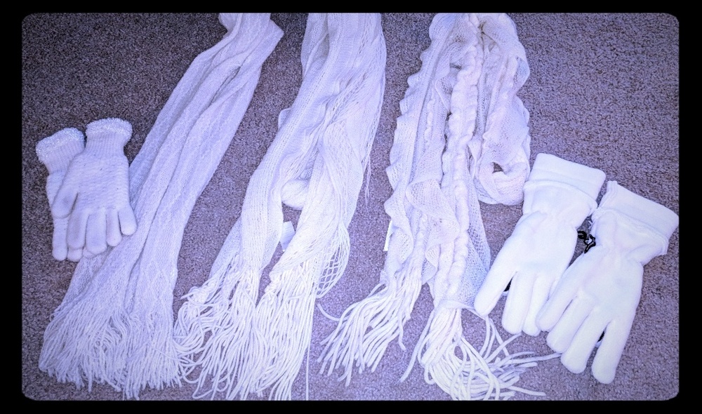 Ivory Scarves and Gloves Lot